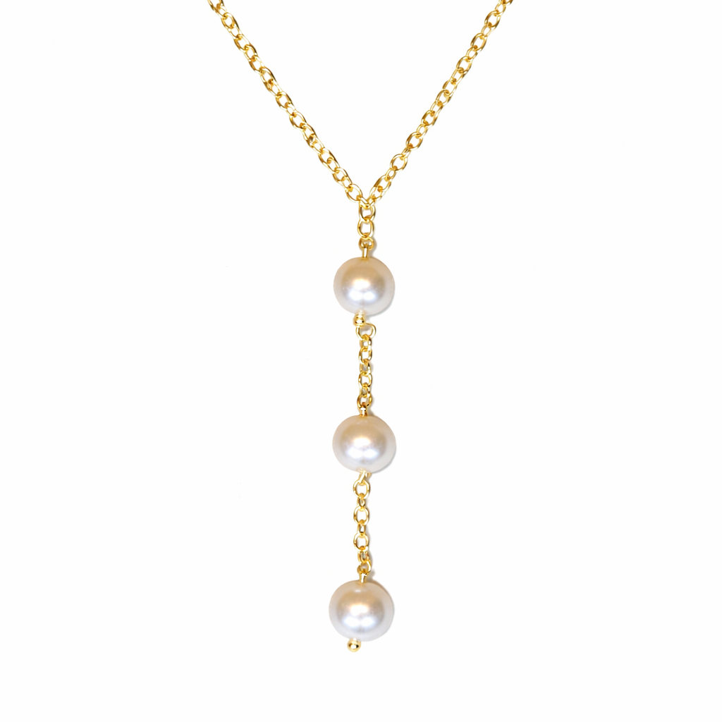 Saltwater Keshi Lariat Necklace